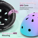 Adjustable Kids Bike Helmet with Knee & Elbow Pads Set, Color Gradient Design for Boys and Girls Aged 3-14+, for Skateboarding, Scooter, Roller & Inline Skating, Longboard by TinyTreasures Baby Boutique