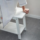 Large Waterproof Shower Bench for Inside, HDPS White Shower Stool for Shaving Legs, Spa Bath Chair Seat for Bathroom, Indoor/Outdoor Use, No Maintenance, Weight Capacity 500LBS by TinyTreasures Baby Boutique