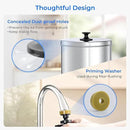 Waterdrop 2.25G Gravity-fed Water Filter System, with Silver Ions Enhanced Filtration with 2 Black Carbon Filters and Metal Spigot by CozyNest Decor
