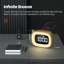 Kids Alarm Clock with Night Light & 18 Ringtones,Rechargeable,Cute Cat Ear Clock for Boys Girls Birthday Presents,Digital Clock for Children's Bedroom(Yellow) by TinyTreasures Baby Boutique