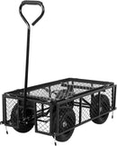 BILT HARD 400 lbs 10" Flat Free Tires Steel Garden Cart with 180° Rotating Handle and Removable Sides, 4 Cu.Ft Capacity Utility Heavy Duty Garden Carts and Wagons by GreenHaven Gardens