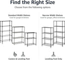 Amazon Basics 4-Shelf Steel Wire Storage Rack, Adjustable, Sturdy, Easy Assembly, 13.4 D x 23.2 W x 48 H in, Black by CozyNest Decor