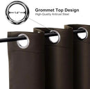 ChrisDowa Grommet Blackout Curtains for Bedroom and Living Room - 2 Panels Set Thermal Insulated Room Darkening Curtains (Brown, 52W x 54L) by CozyNest Decor