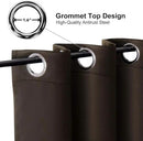 ChrisDowa Brownout Curtains 48 inches Long for Bedroom - 2 Panels Set Grommet Thermal Insulated Room Darkening Curtains for Living Room (Brown, 42 x 48 Inch) by CozyNest Decor