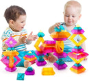 Building Block Sets for Kids 3 4 5 6 Year Old, 30 Pcs Stacking Blocks Toys for Boys Girls, STEM Preschool Learning Activities Educational Light Table Toys Gifts for Toddlers Children by TinyTreasures Baby Boutique