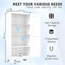 61.02" Pantry Cabinet, Kitchen Pantry Storage Cabinets with Adjustable Shelves and Feet, White Pantry Storage Cabinet for Kitchen, Dining Room, Living Room and Bathroom (White) Metal by CozyNest Decor