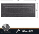PURRUGS Dirt Trapping Door Mat 24" x 59", Non-Slip/Skid Machine Washable Entryway Rug, Dog Doormat, Super Absorbent Welcome Mat for Muddy Wet Shoes and Paws, Grey by CozyNest Decor