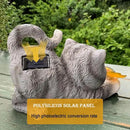 Solar Garden Statue Cat,Garden Figurine Outdoor Decoration with Cat Holding Butterfly for Yard,Patio,Lawn Art Decoration,Housewarming Gift by GreenHaven Gardens