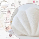 Ivory Seashell Throw Pillows, Shell Shaped Throw Pillows, 13 Inch Soft Home Decorative Pillow Plush Cushion for Bed Couch Living Sofa Room Decor Accent Throw Pillow