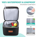 PIIOSER Breast Milk Storage Cooler Bag with Ice Pack, Fits 4 Baby Bottles Up to 5 Ounce, Small Insulated Breastmilk Cooler Travel Bag with Handle Buckle for Nursing & Working Mom Daycare (Black-XS) by TinyTreasures Baby Boutique
