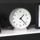 NEWGATE® M Mantel Echo Desk Clock | Modern Round Design | Posh Gray | Easy to Read Numbers | Contemporary Style for Desk, Table, Shelf or Bedside by CozyNest Decor