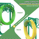 Garden Water Hose Holder Holds 2 * 150Ft Hoses, Heavy-Duty Metal Freestanding Hose Holder with 4 Spikes, Rustproof Garden Hose Hanger Storage for Outside, Yard, Lawn by GreenHaven Gardens