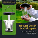 Glass Solar Lantern Outdoor Lights Waterproof, Flickering Flame Solar Lights with Modular Design, Auto On/Off Decorative Hanging Lanterns for Patio Garden Pathway Camping Deck Yard (2 Pack) by CozyNest Decor
