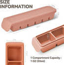 Silicone Freezer Trays with Lid,2ea 1oz 6 Section-Leak Proof Silicone Freezer molds for Homemade Baby Food Breastmilk, Purees, Vegetables, Fruit, Baby Food Jars Ice Tray with Lid BPA Free Beige by TinyTreasures Baby Boutique