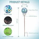 Solar Lights Outdoor Decorative, Solar Gazing Ball Mosaic Garden Stakes Decorative Waterproof Outdoor Lights for Pathway Yard Lawn Decoration (Blue) by CozyNest Decor