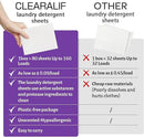 CLEARALIF Laundry Detergent Sheets, Lavender, 64 Load, CLEARALIF Laundry Detergent Strips Eco Friendly & Hypoallergenic by CozyNest Decor