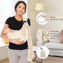 CUBY Water Baby Sling Carrier Lightweight Breathable Mesh Baby Ring Slings, Adjustable Quick-Drying Ring Sling Baby Carrier for Newborn Kids Toddlers Summer Swimming Pool Beach (Apricot) by TinyTreasures Baby Boutique