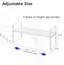 Expandable Kitchen Shelf Organizers, Kitchen Cabinet Organizer Stand Rack Organization for Countertop Cupborad Pantry, White 1 Pack by CozyNest Decor