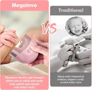 Megainvo Baby Nail Trimmer Electric USB Rechargeable Baby Nail File, Baby Nail Clippers w/Storage Compartment & LED Light, Electric Nail File for Baby Infant Toddler Newborn Nail Care Kit Pink by TinyTreasures Baby Boutique
