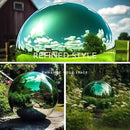 12 Inch Stainless Steel Gazing Globe,v2croft Hollow Ball Mirrored Surface Polished Shiny Sphere,Garden Stainless Steel Gazing Ball for Outdoor Lawn Pond Yard Ornament(Green) by GreenHaven Gardens