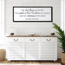 The Best Things in Life Framed Wall Art, 32''×12'' Rustic The Best Things in Life Sign for God Jesus Christ Prayer, Horizontal Holy Inspirational Family Home Decor by CozyNest Decor