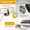 Rechargeable Battery-Powered Motion Light (1-3 Months Endurance), 2500LM Standard & 4000LM High-Brightness Dual Modes, USB Charging Outdoor LED Flood Light for Garage,Yard,Patio,Garden (Brown) 2 Packs by GreenHaven Gardens