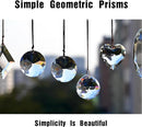 2PCS 5" Circle Crystal Sun Catcher Prisms, STINO Hanging Suncatchers with Glass Prism, Rainbow Maker for Windows, Balcony, Kitchen, Garden Decoration (1, Circle Clear 2Pcs) by GreenHaven Gardens