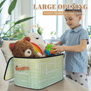 Custom Storage Basket with Name, Personalized Storage Bins with Zipper Lid, Foldable Fabric Storage Box Large capacity with Handle Yellow Green by TinyTreasures Baby Boutique
