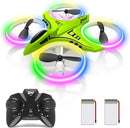 Dwi Dowellin Mini Drone for Kids Crash Proof LED Night Lights One Key Take Off Landing Flips RC Remote Control Small Flying Toys Drones for Beginners Boys and Girls Adults Nano Quadcopter, Green by TinyTreasures Baby Boutique