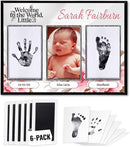 Inkless Hand and Footprint Kit, Baby Keepsake Plaque & Baby Shower Gifts - Ideal as Mom To Be Gift, Nursery Picture Frames, Clean Touch Hand and Footprint Kit (Style 1 - Design 2) by TinyTreasures Baby Boutique