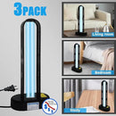 BAIMNOCM 3 Pack 38W UV Light Sanitizer, UVC Germicidal Lamp with Remote Control, UV Disinfection Light Bulb for Basement/Bedroom/Kitchen (2 Ozone Free + 1 Ozone) by CozyNest Decor