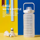 64oz,100oz,128oz Large Motivational Water Bottle with Time Marker, Leakproof & BPA Free Half Gallon Big Water Bottle with Straw Handle Tritan Frosted Water Jug for Gym,Fitness,Outdoor Sports by CozyNest Decor