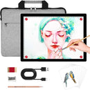Rechargeable A4 Light Box for tracing with Padded case,Magnetic Light pad Built-in 2500mAH Battery,5 Levels of Brightness Light Table,Portable Light Board for Diamond Painting Drawing,Sketching,X-ray by TinyTreasures Baby Boutique
