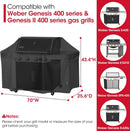 Unicook Grill Cover Compatible with Weber Genesis 400 Series, Heavy Duty Waterproof Outdoor BBQ Cover, Fade Resistant Barbecue Protector, Compared to Weber 7758, Fits Grills up to 69 Inches Wide by GreenHaven Gardens