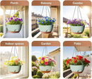 12 Inch Hanging Baskets for Plants Outdoor, Hanging Planters for Indoor Outdoor Plants, Hanging Planter with Self Watering, Hanging Flower Pots (Green) by GreenHaven Gardens