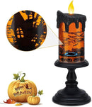 Halloween Snow Globe Candles Lighted Lamp, Lighted Flameless Candles with Water Glitter Swirls and Spooky Moving,Battery Operated by CozyNest Decor
