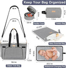 ITIEZY Diaper Bag Tote for Baby - Large Mommy Bag with Portable Changing Pad Pacifier Case, Hospital Bags Travel Baby Bag by TinyTreasures Baby Boutique