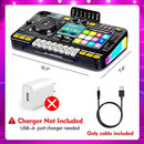 Kids DJ Mixer Controller Table Musical Toy Electronic Bluetooth Toy with LED Lights Sound Effect Microphone Piano DJ Board Key Musical Instruments Birthday Gift Toys for 3 4 5 6 7 Year Old Boy Girl by TinyTreasures Baby Boutique