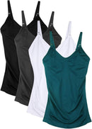 Womens Maternity Nursing Tank Cami for Breastfeeding with Adjustable Straps by TinyTreasures Baby Boutique