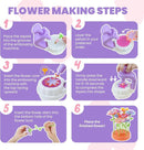 windpaint Toys for Girls 3 4 5 6 7 8 9 10 Years Old, DIY Craft Kits for Kids, Fabric Flower Bouquets for Girls Gifts, Educational Learning Detective Toys for Toddler Kids,Birthdays Gifts (Purple) by TinyTreasures Baby Boutique