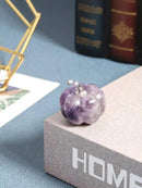 Jovivi Amethyst Crystal Pumpkin Figurine, 1.2" Mini Carved Gemstone Pumpkin Statue Decor Healing Stones Decorative Ornaments for Fall Harvest Thanksgiving Halloween Decorations Home Decor by CozyNest Decor