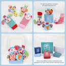 Infant Rattle Socks Toys 0 to 12 Months, Baby Wrist Rattle Foot Finder Socks Set, Birthday Holiday Present for Newborn Boy Girl 0/3/4/6/7/8/9/12/18 Months Kids Toddler, Gift Box Package (4A) by TinyTreasures Baby Boutique