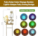 HONGLAND Solar Garden Lights Outdoor Decor, Fairy Figurine Moon Crackle Glass Lights Stake, Housewarming Ornament for Patio, Lawn, Yard, Pathway - Unique Gardening Gifts for Women Mom Grandma by CozyNest Decor