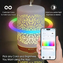 Earnest Living Smart Wifi Essential Oil Diffuser White Ceramic Diffuser 250 ml with Alexa Google Home App Phone Control LED and Auto Off Office Humidifier Aromatherapy Diffusers for Essential Oils by TinyTreasures Baby Boutique
