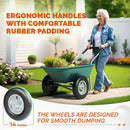 Upgrade 2 Wheel Wheelbarrow, Yard Cart with Padded Handlebar, 14 Inch Pneumatic Tires for High Stability, Ideal for Moving Soil, Plant Shrub, Gardening Tool, Easy Assembly by GreenHaven Gardens
