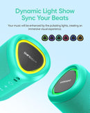 Portable Bluetooth Speaker with Lights, Stocking Stuffers, Powerful Crystal Clear Sound, IPX5 Waterproof, All Day Playtime, BT 5.3, TWS Paring, Small Wireless Speaker for Outdoor, White Elephant Gifts by TinyTreasures Baby Boutique