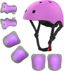 Kids Bike Helmet and Pads Set for Ages 2–14, CPSC Certified Adjustable Helmet with Knee Elbow Wrist Guards, for Skateboard, Scooter, Skating, Rollerblading, Multi-Sport Protective Gear by TinyTreasures Baby Boutique