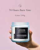 M&SENSE Clean Cotton Scented Candle - 11.6oz Natural Soy Wax Clean Cotton Blossom Scent Non Toxic Candle, 70-Hour Slow Burning 2-Wick Aromatherapy Home Fragrance Gifts for Home Decor by CozyNest Decor