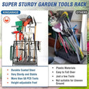Garden Tool Organizer for Garage, Garden Tool Rack, Up to 58 Long Handled Tools, Yard Tool Holder for Garage, Shed, Outdoor, Tool Stand, Black (Garden Tool Rack) by GreenHaven Gardens