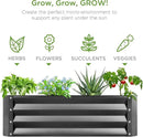 Best Choice Products 6x3x1ft Outdoor Metal Raised Garden Bed Box Vegetable Planter for Vegetables, Flowers, Herbs, and Succulents - Dark Gray by GreenHaven Gardens